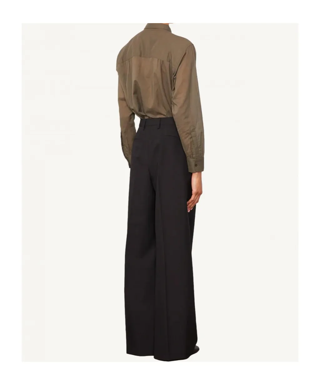 High-Waisted Wide-Leg Casual Pants