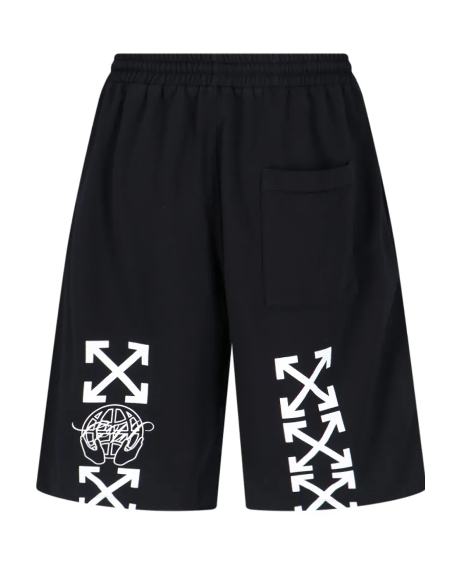 Logo Embroidered Drawstring Shorts