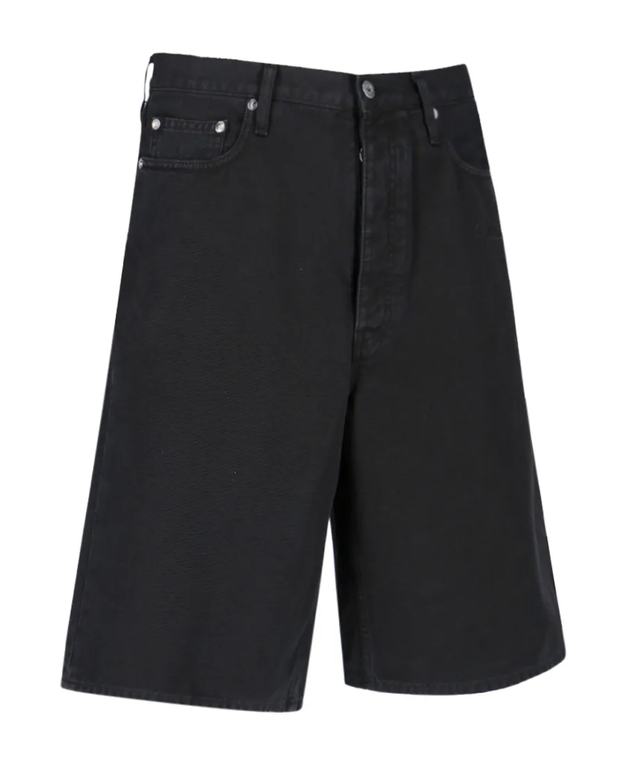 Logo Embroidered Button Detailed Shorts