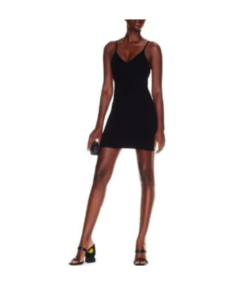 Lace-Up V-Neck Sleeveless Mini Dress