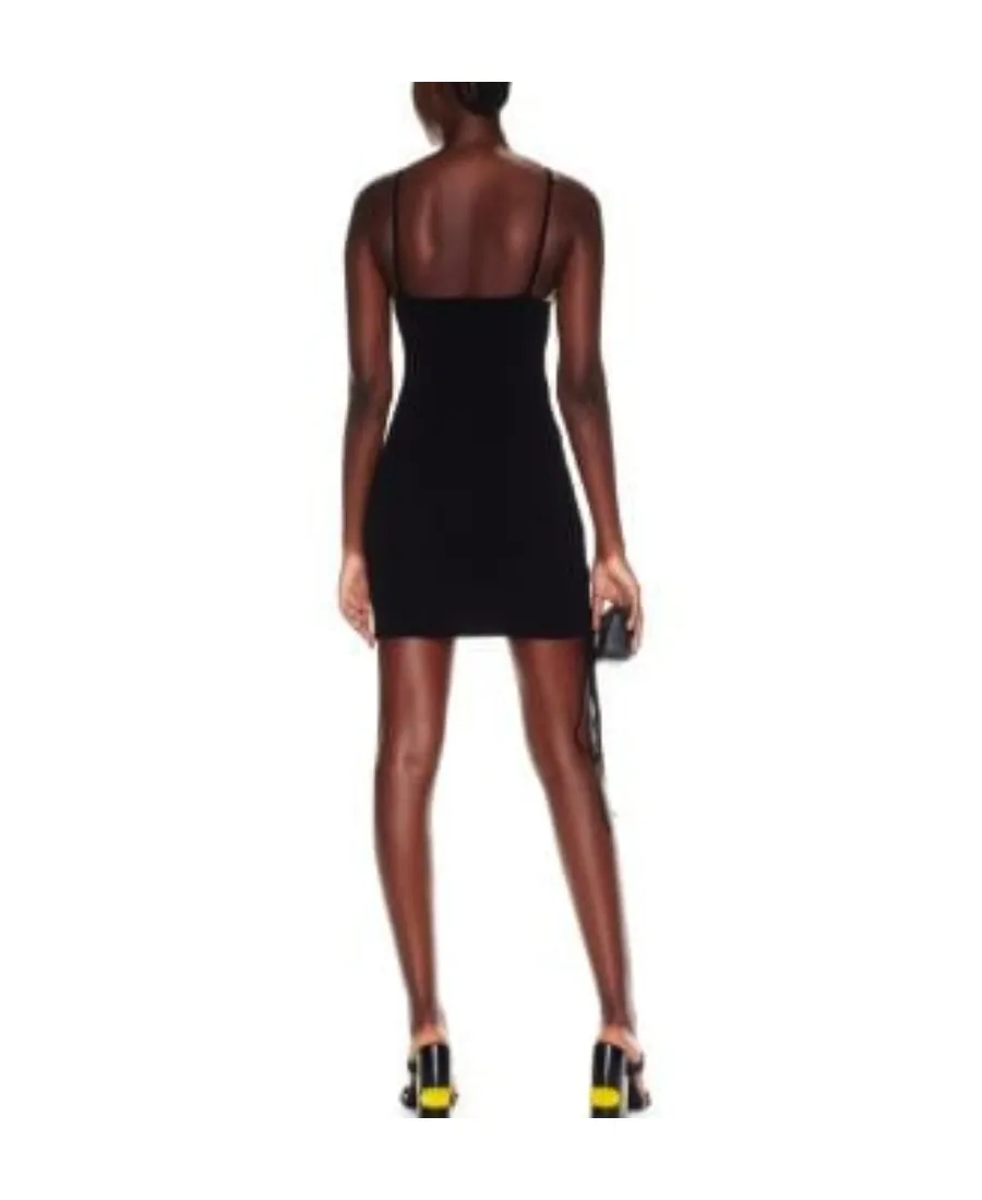 Lace-Up V-Neck Sleeveless Mini Dress