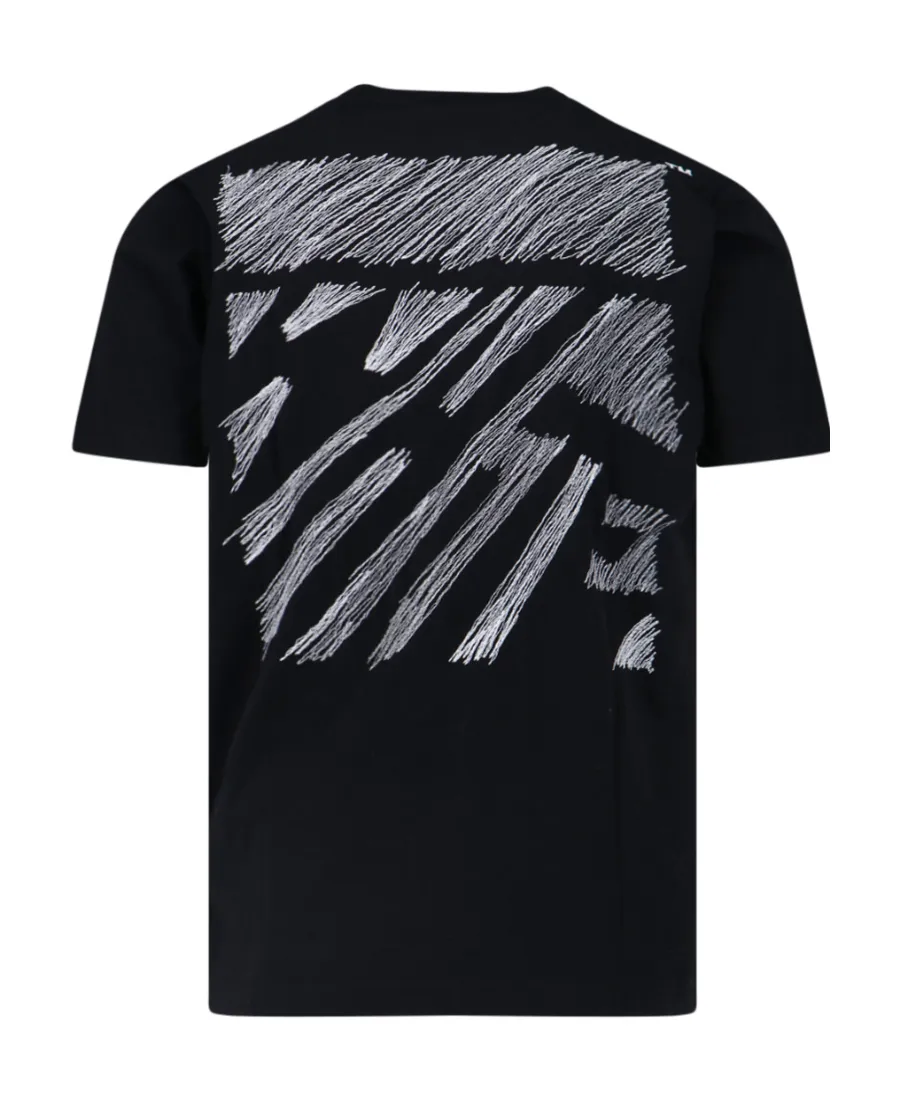 Scribble Diag Printed T-Shirt