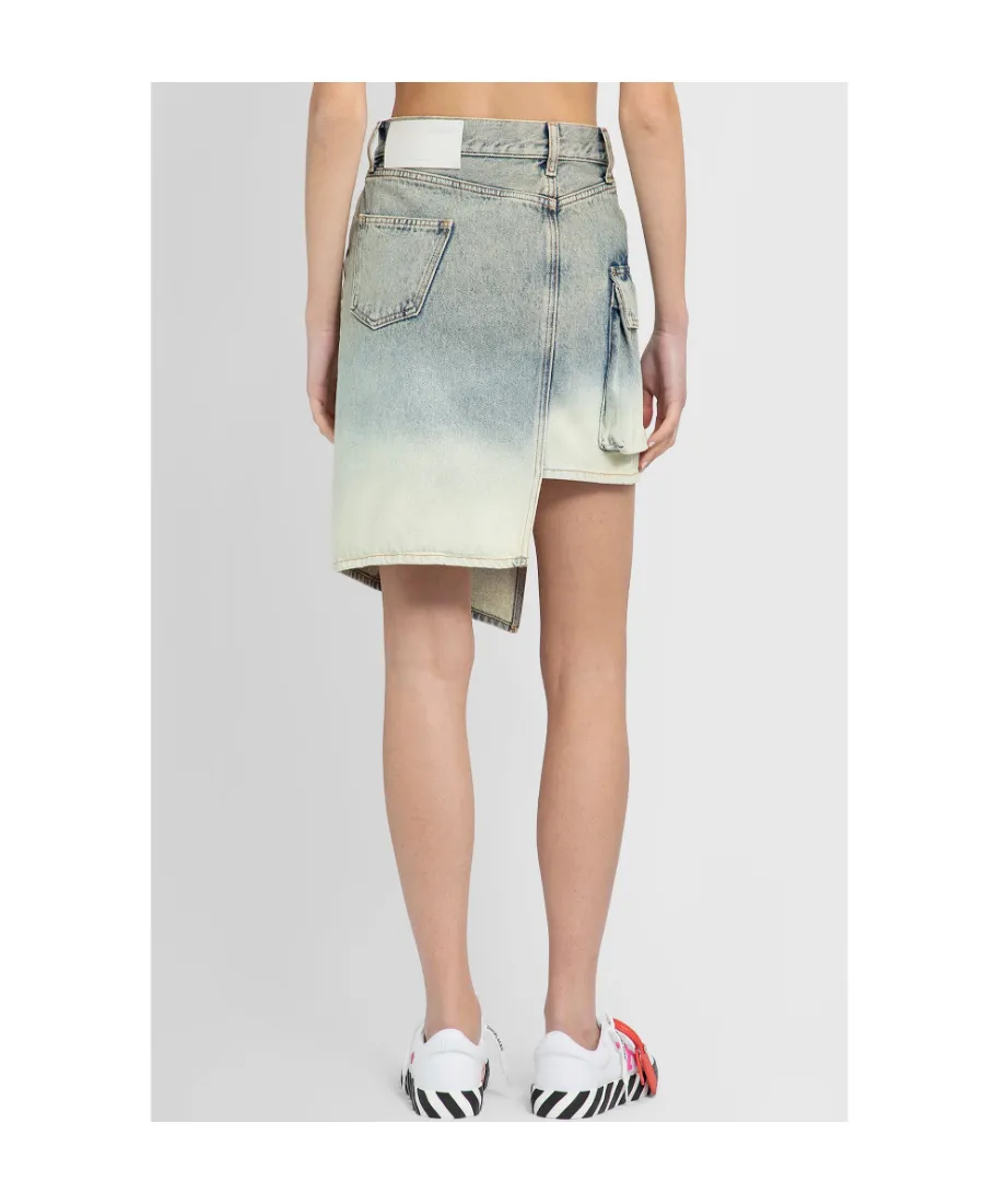 Asymmetric Denim Skirt