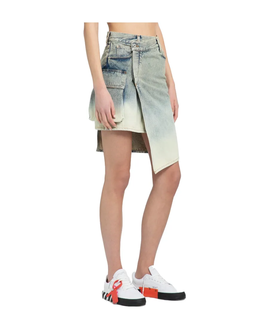 Asymmetric Denim Skirt