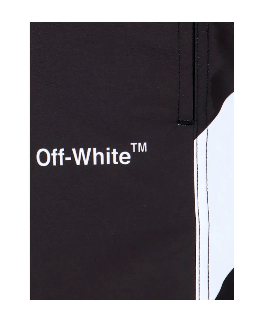 Diag Surfer Logo Printed Swim Shorts