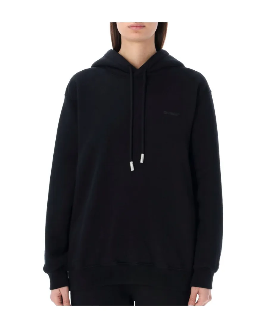 Diag-Print Cotton Hoodie
