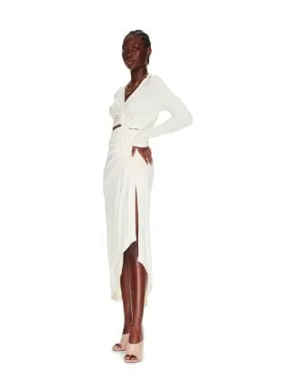 Ruched Long-Sleeved Dress