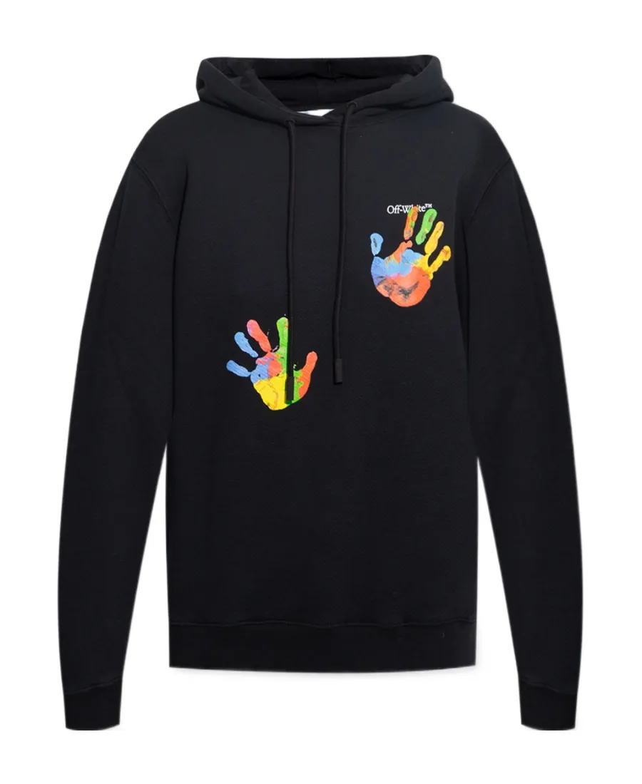 Graphic-Print Logo-Embroidered Hoodie