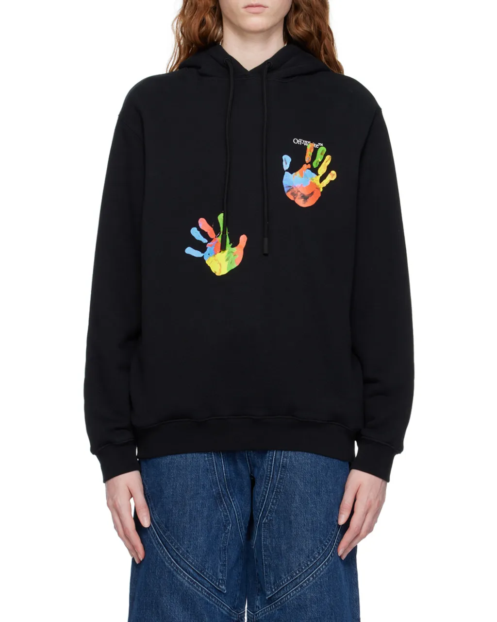 Graphic-Print Logo-Embroidered Hoodie