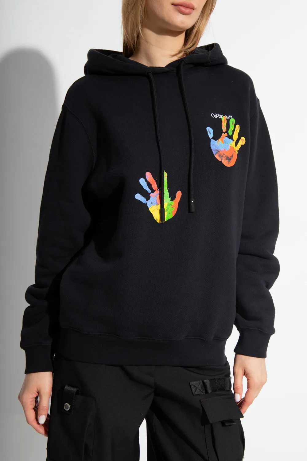 Graphic-Print Logo-Embroidered Hoodie