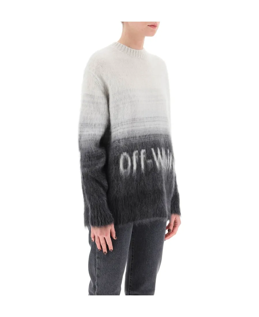 Logo-Print Gradient Jumper