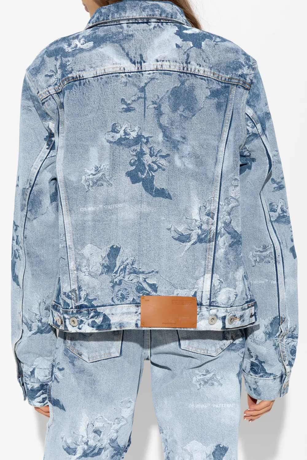 Cut-Out Long-Sleeved Denim Jacket
