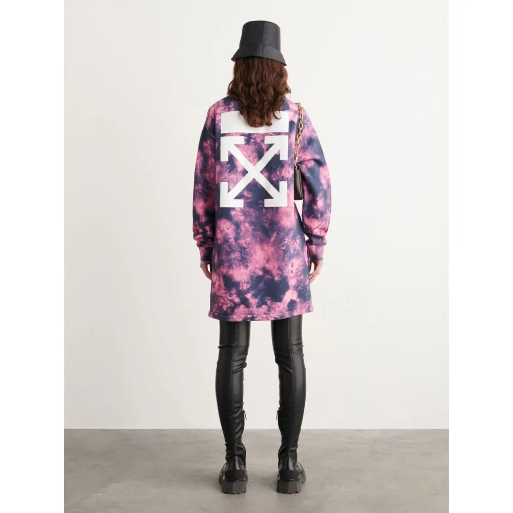 Arrows Tie-Dye Long-Sleeved Sweatshirt Dress