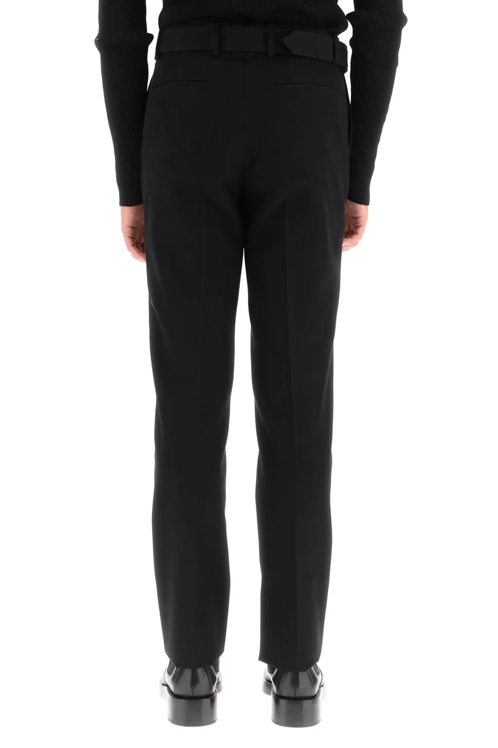 Belted Straight Leg Trousers