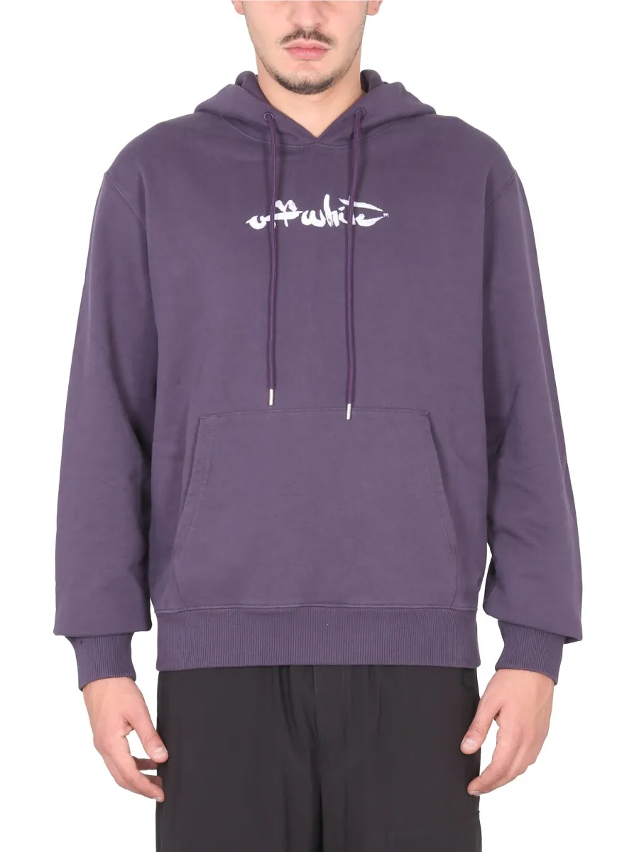 Arrows-Motif Drawstring Hoodie