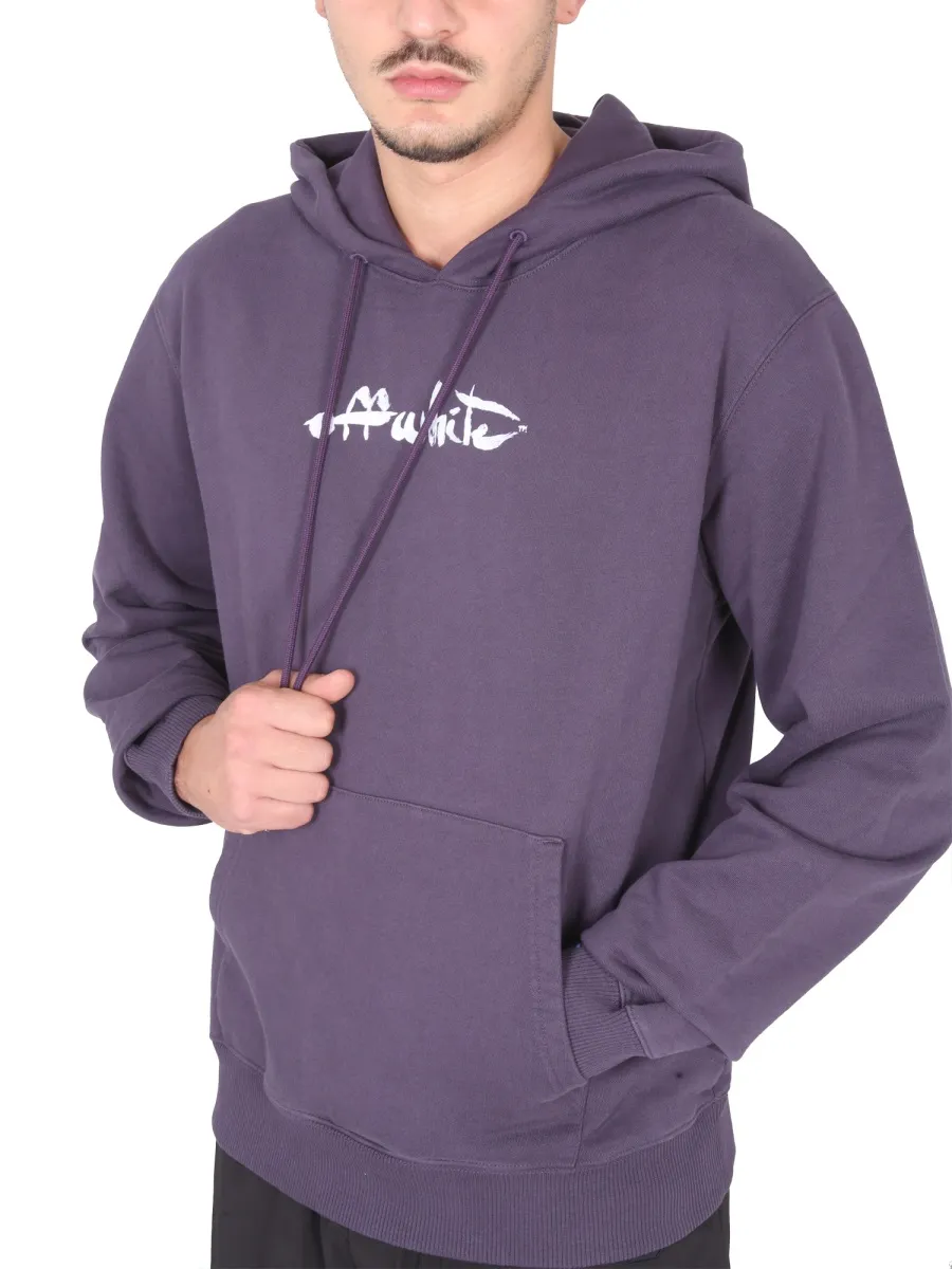 Arrows-Motif Drawstring Hoodie