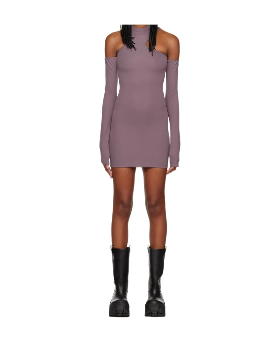 Logo Asymmetrical Mini Dress