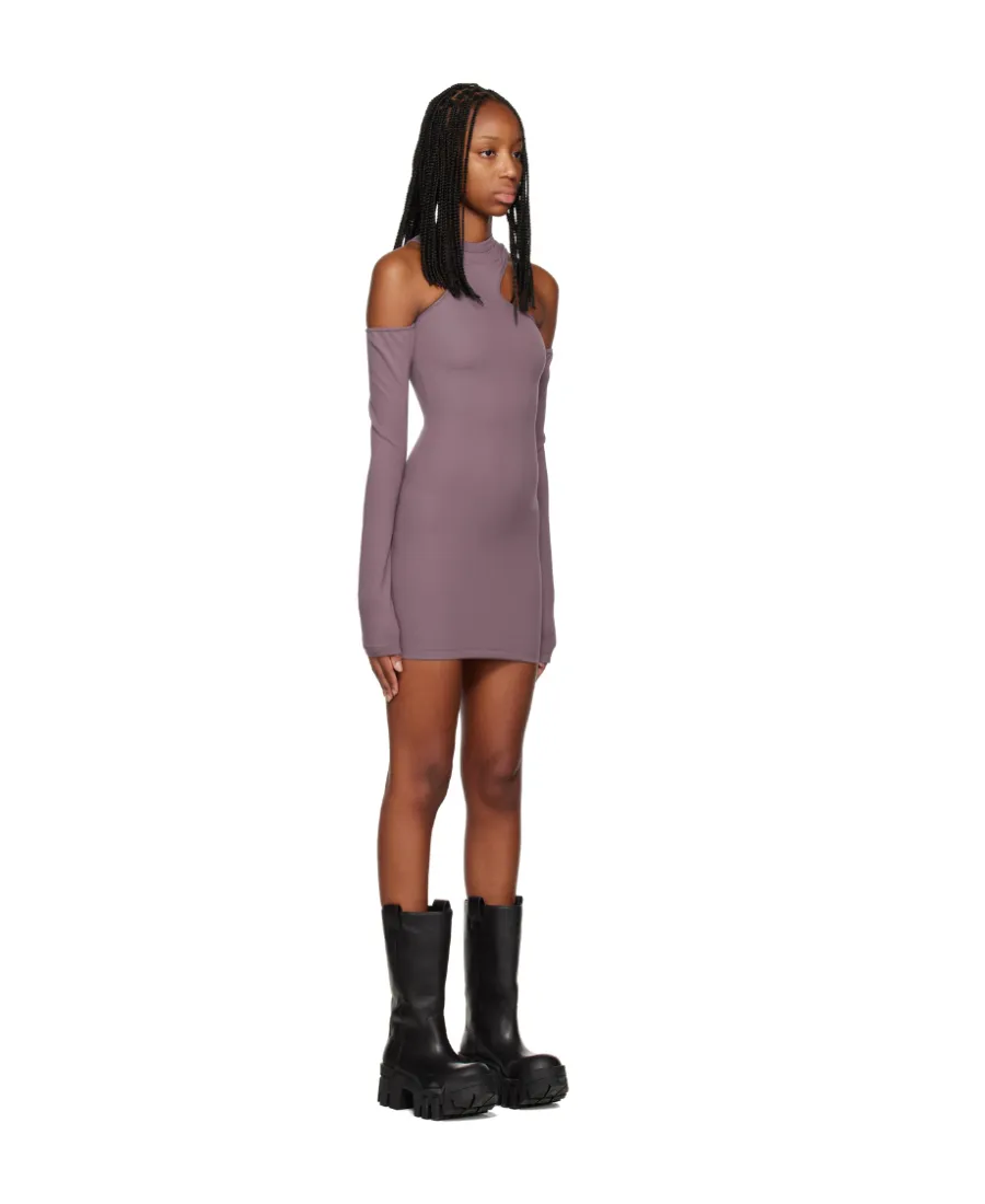 Logo Asymmetrical Mini Dress