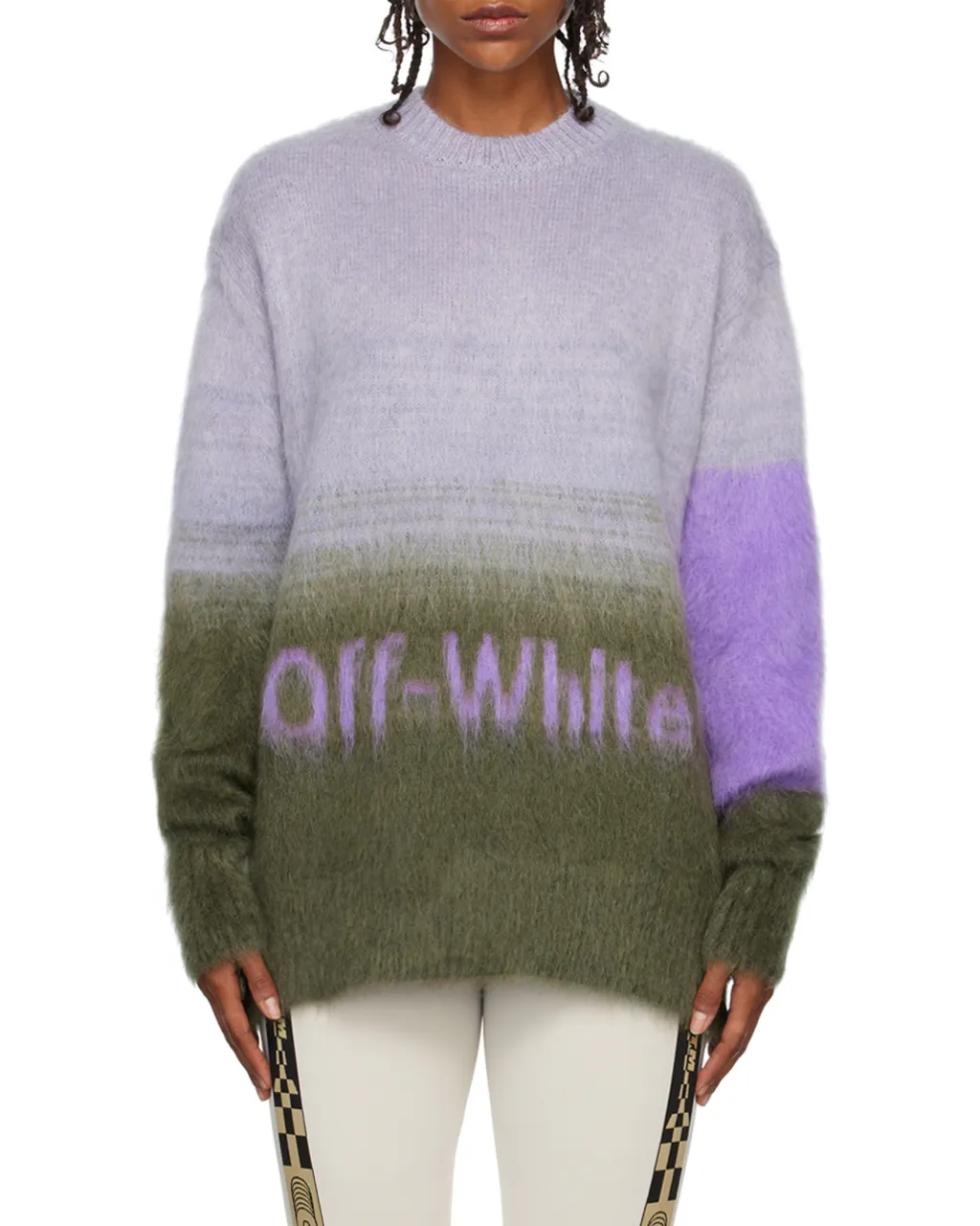 Colour-Block Logo-Print Jumper