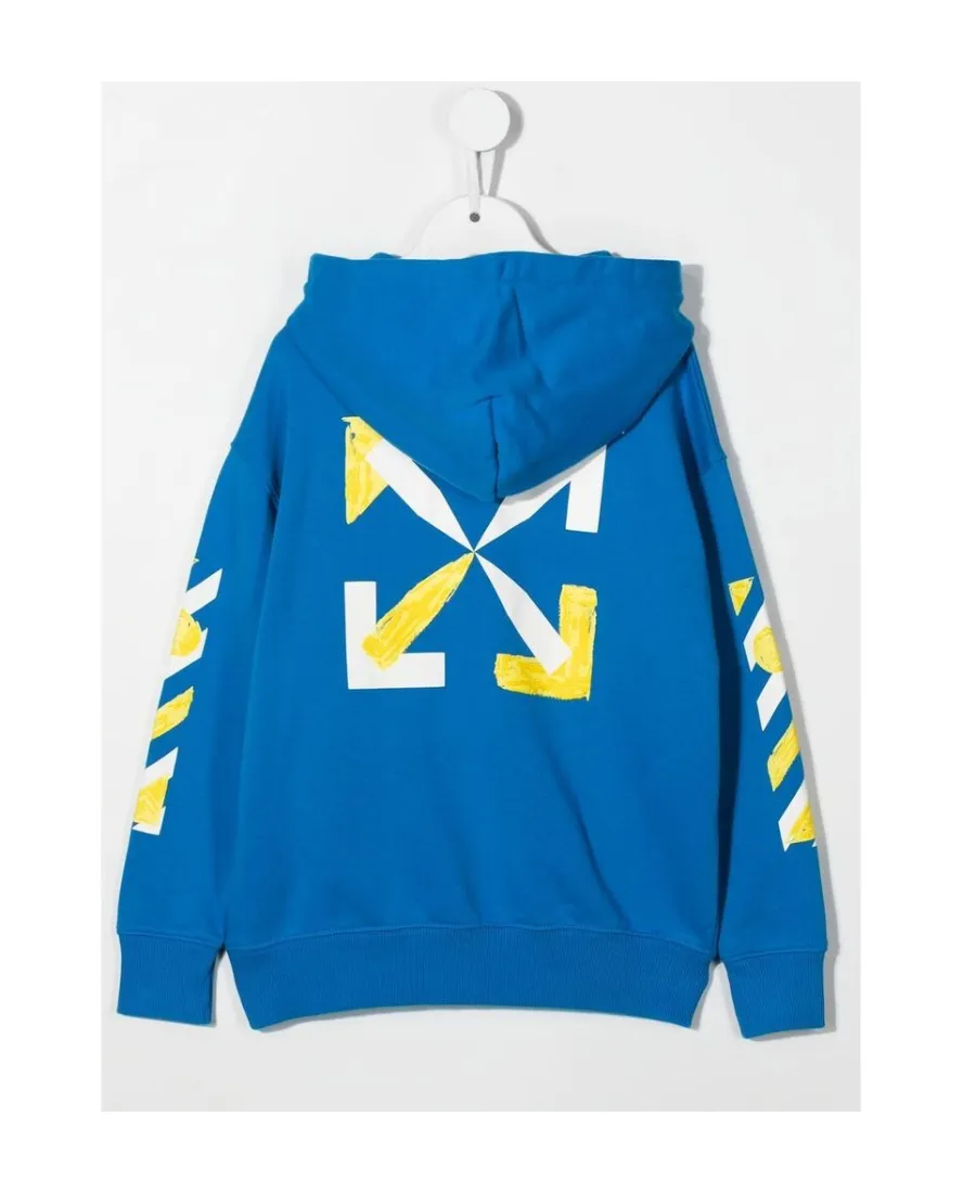 Diag-Stripe Cotton Hoodie