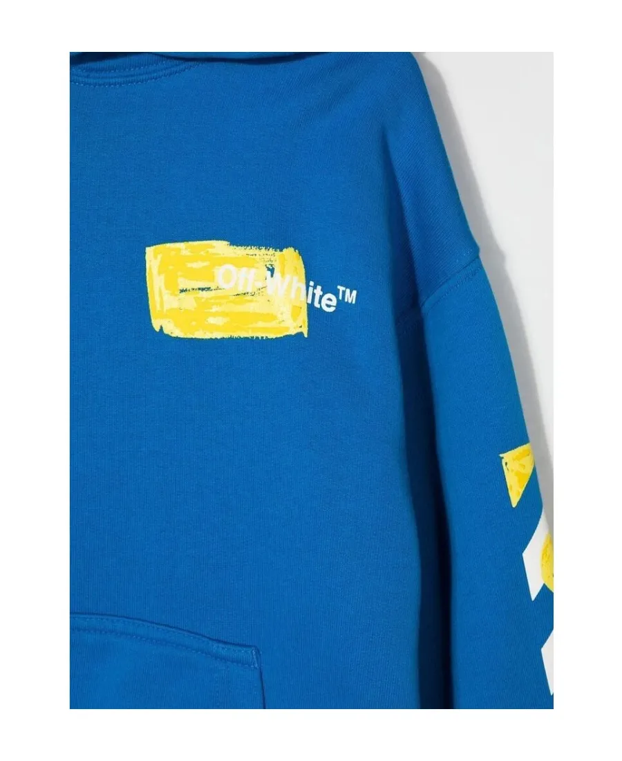 Diag-Stripe Cotton Hoodie