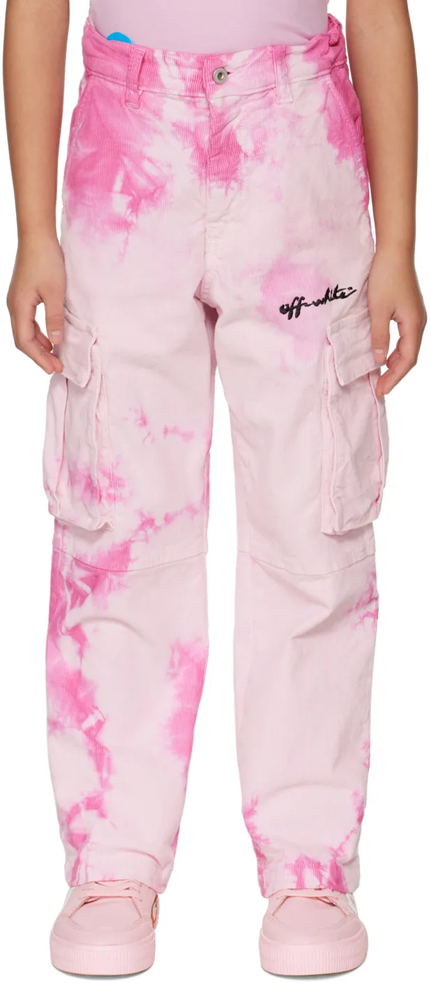 Tie Dye-Print Cargo Trousers