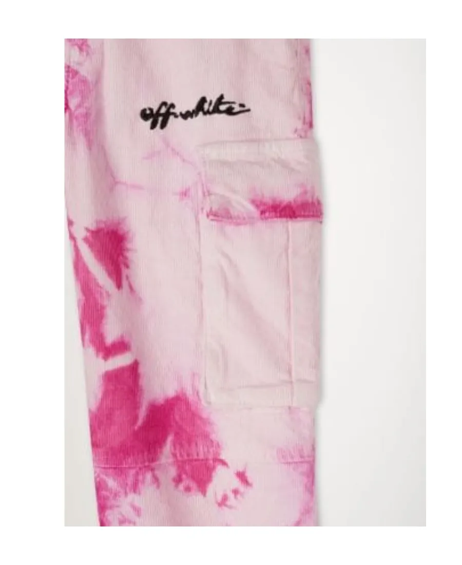 Tie Dye-Print Cargo Trousers