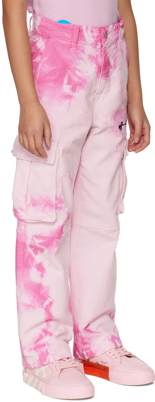 Tie Dye-Print Cargo Trousers