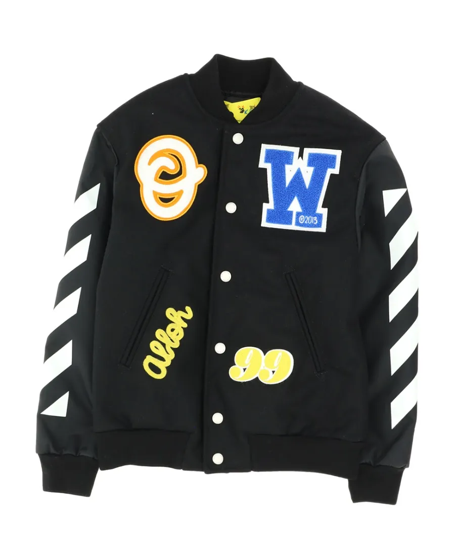 Logo Patch Bomber Jacket