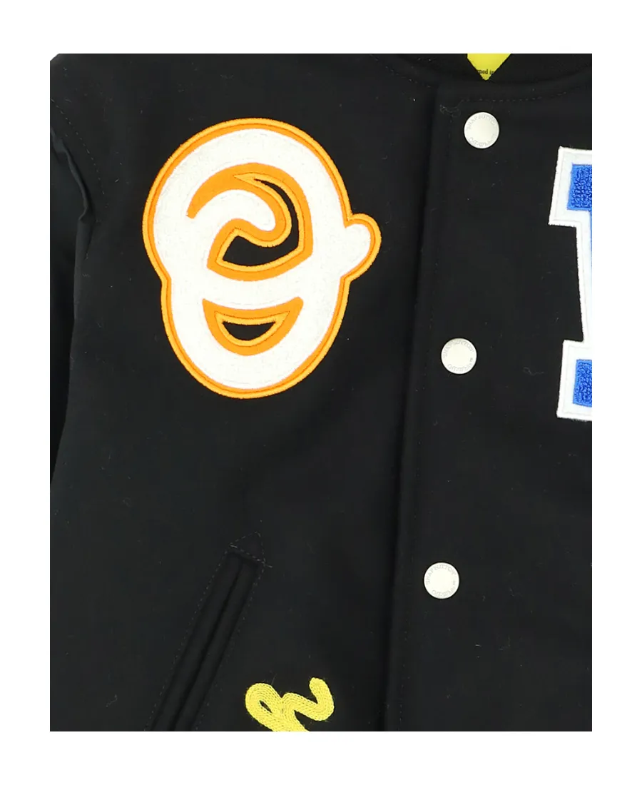 Logo Patch Bomber Jacket