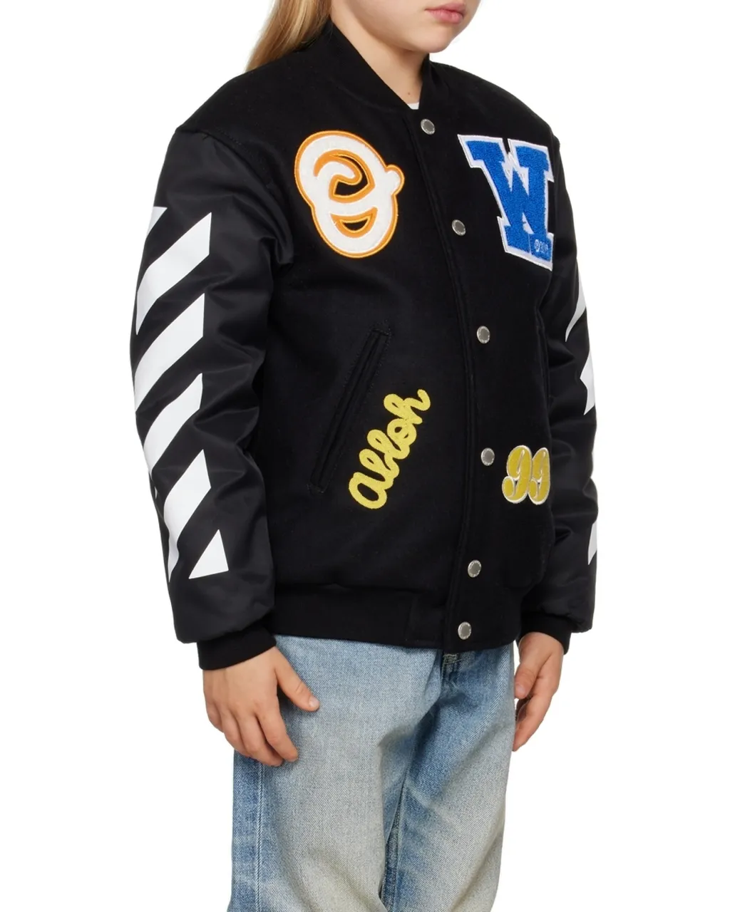 Logo Patch Bomber Jacket