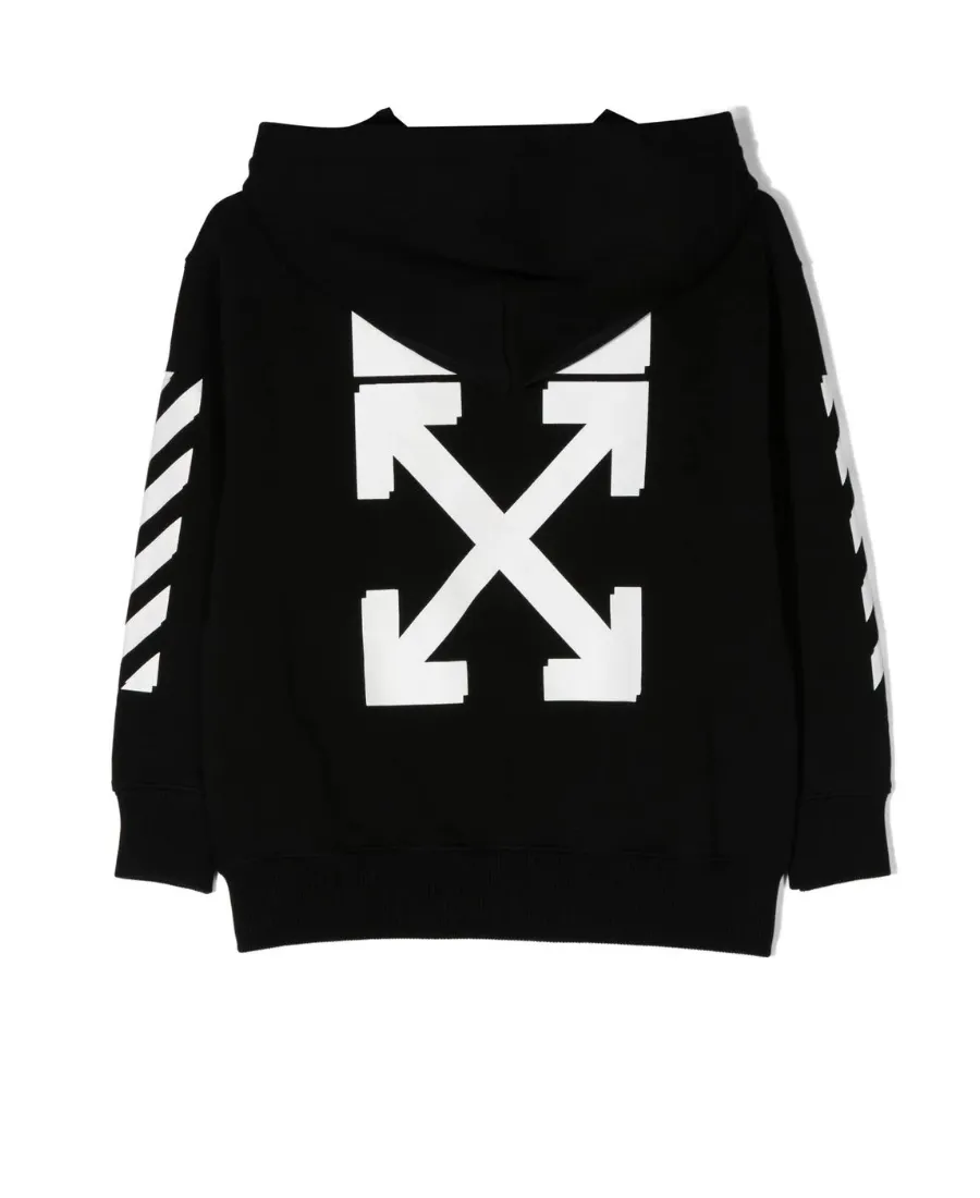 Arrow Printed Zipped Hoodie