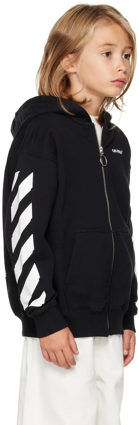 Arrow Printed Zipped Hoodie