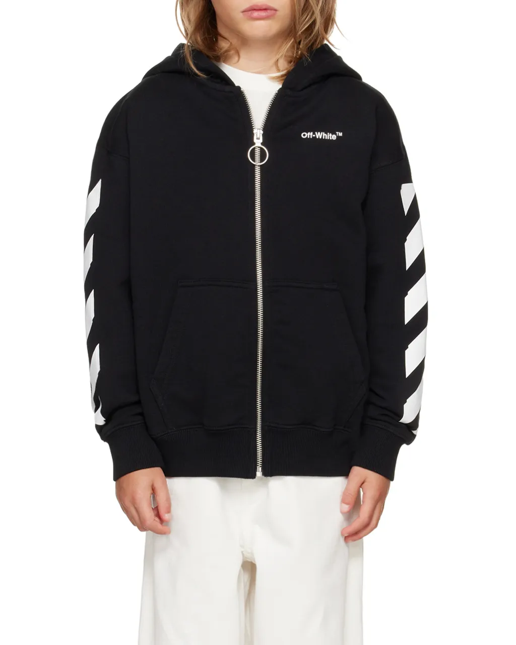 Arrow Printed Zipped Hoodie