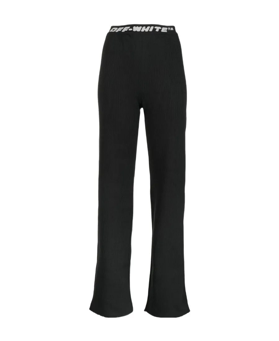 Logo Waist Straight Pants