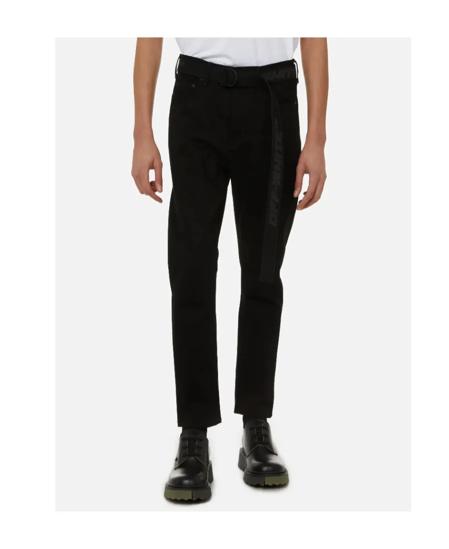 Belted Straight-Leg Trousers