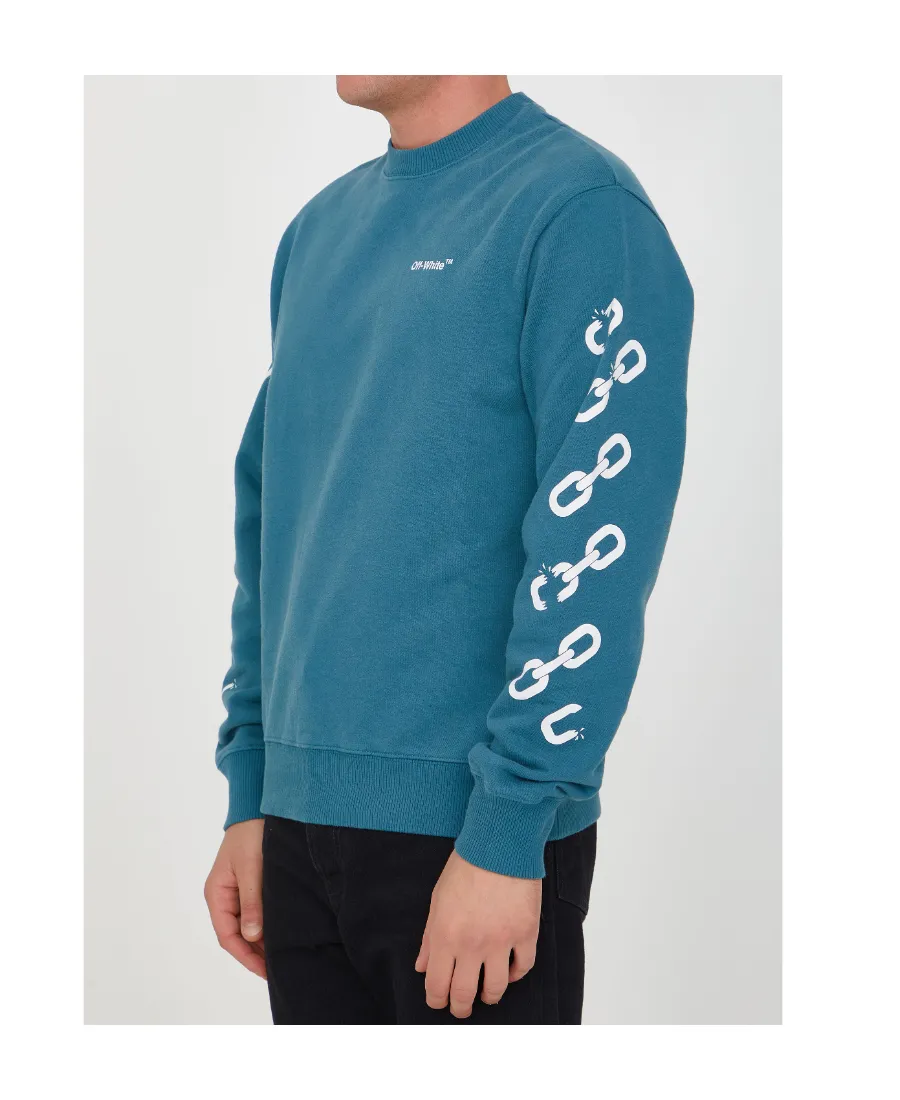 Chain Arrows Print Crew Neck Sweatshirt