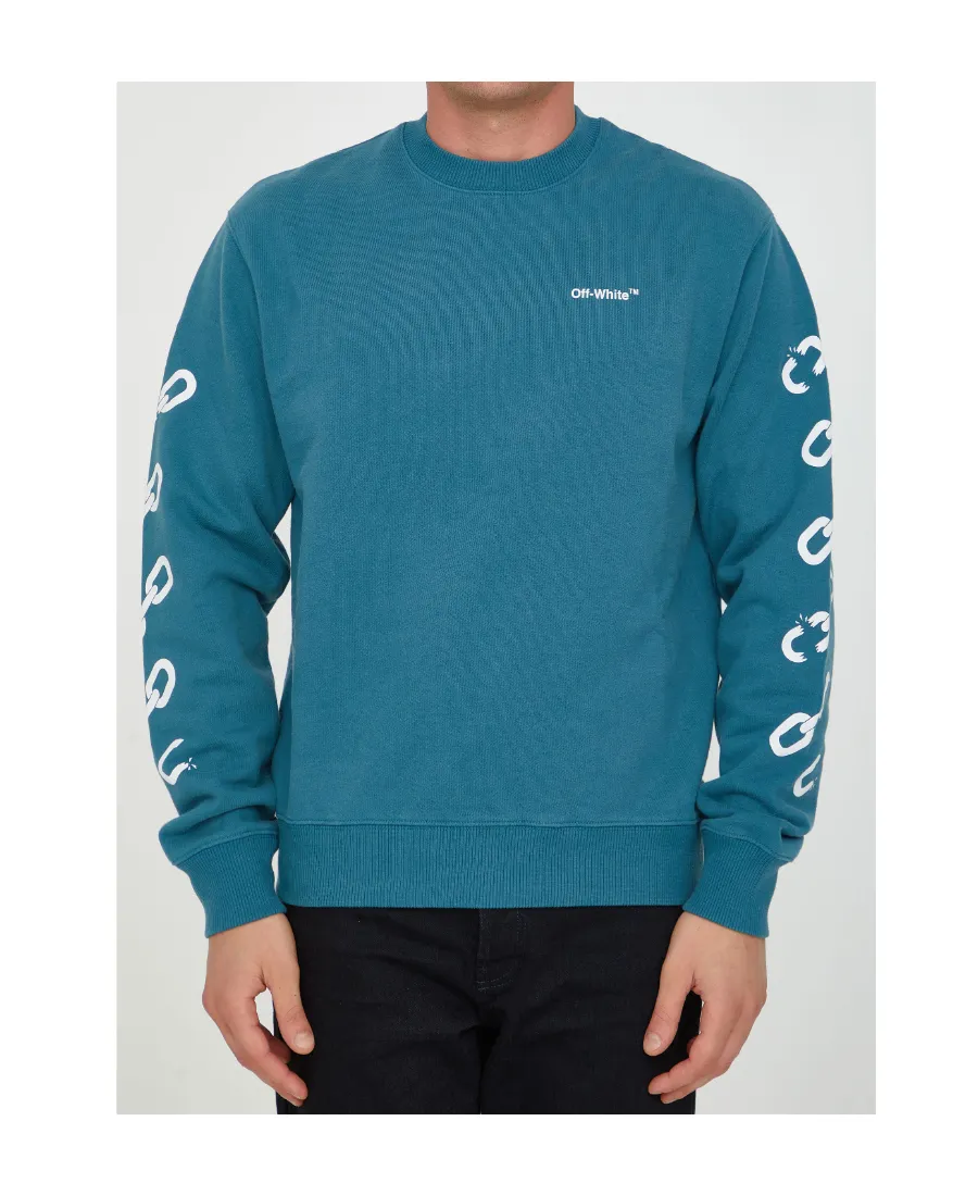 Chain Arrows Print Crew Neck Sweatshirt