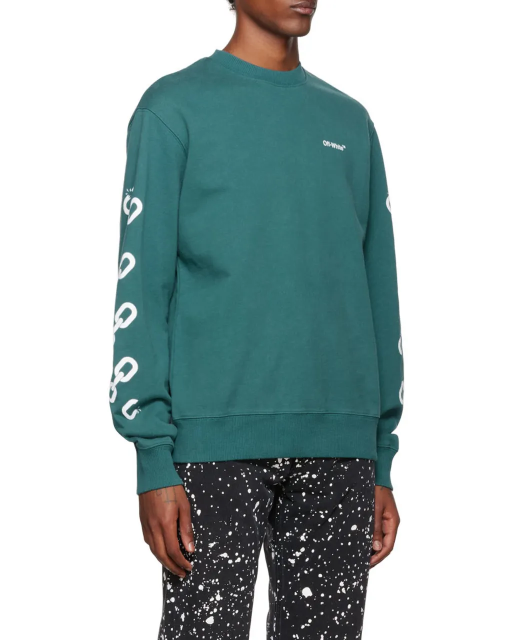 Chain Arrows Print Crew Neck Sweatshirt