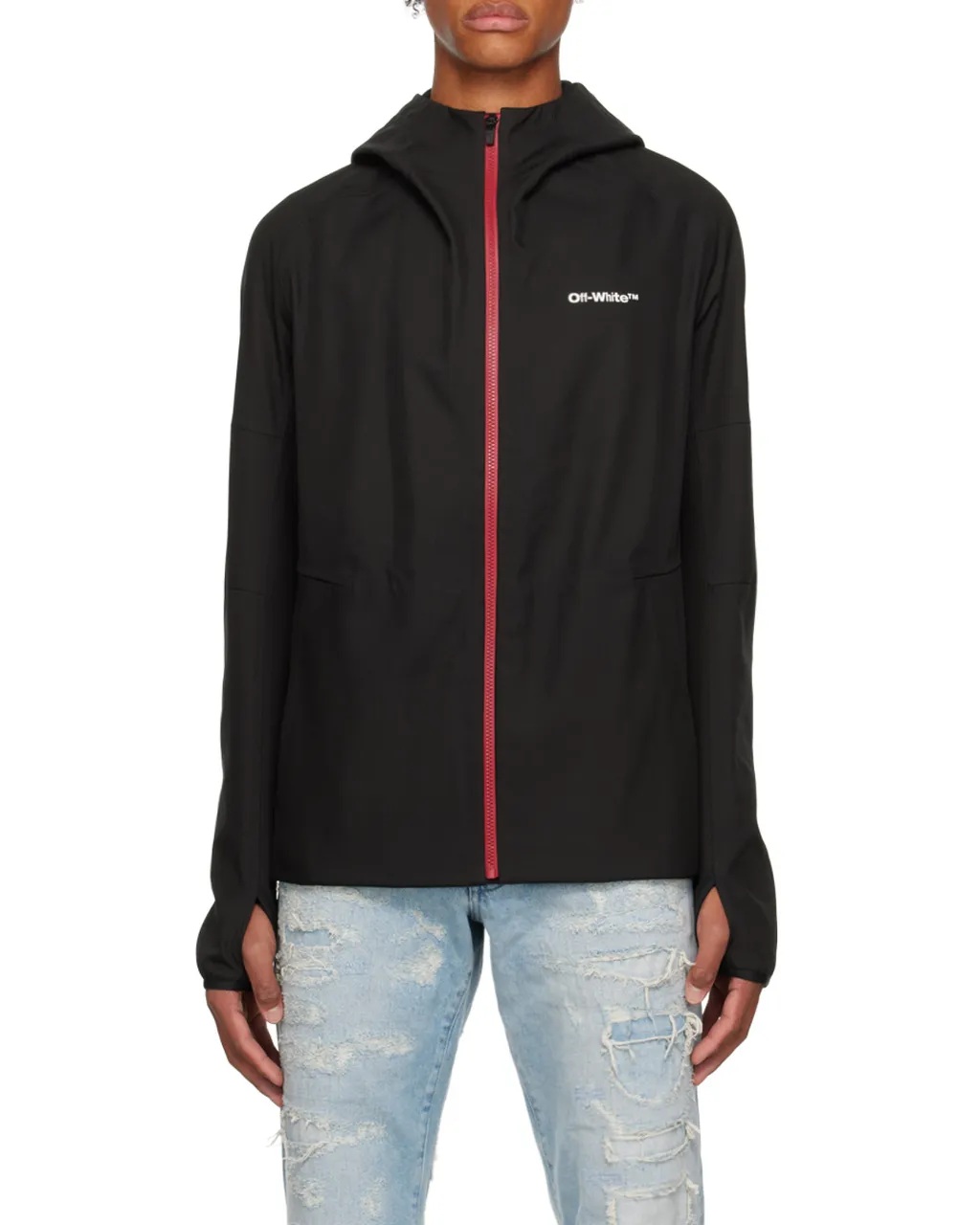 Logo Printed Hooded Jacket
