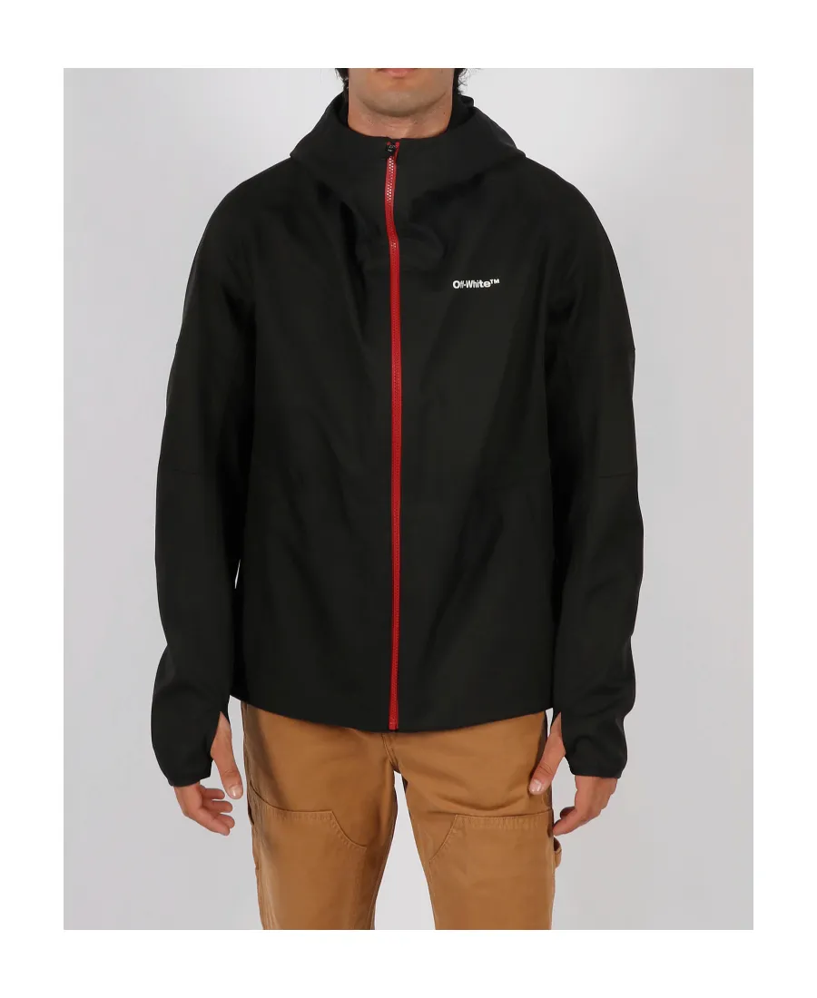 Logo Printed Hooded Jacket