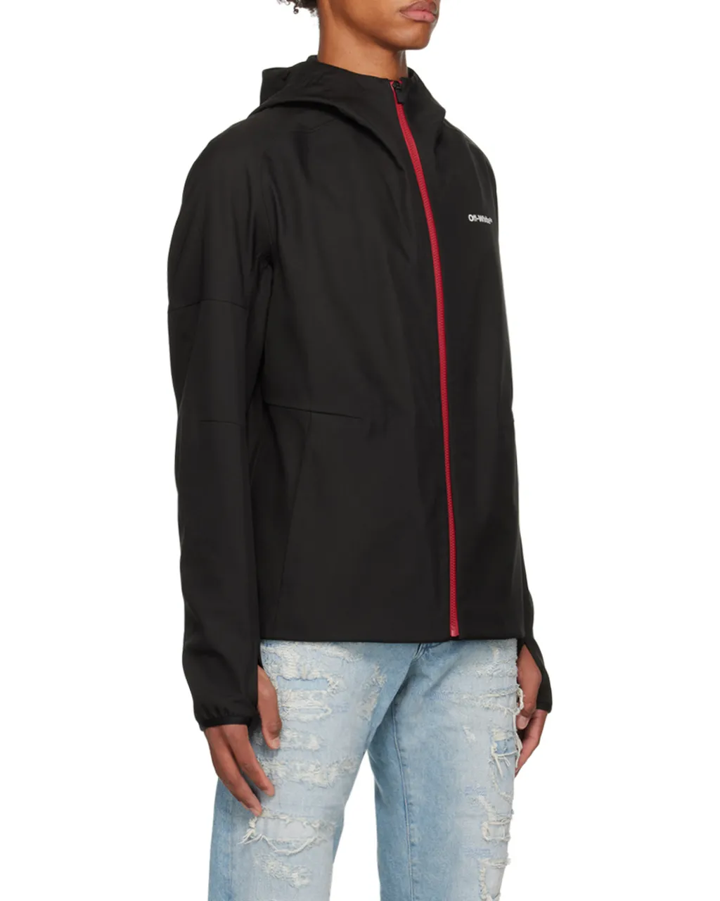 Logo Printed Hooded Jacket