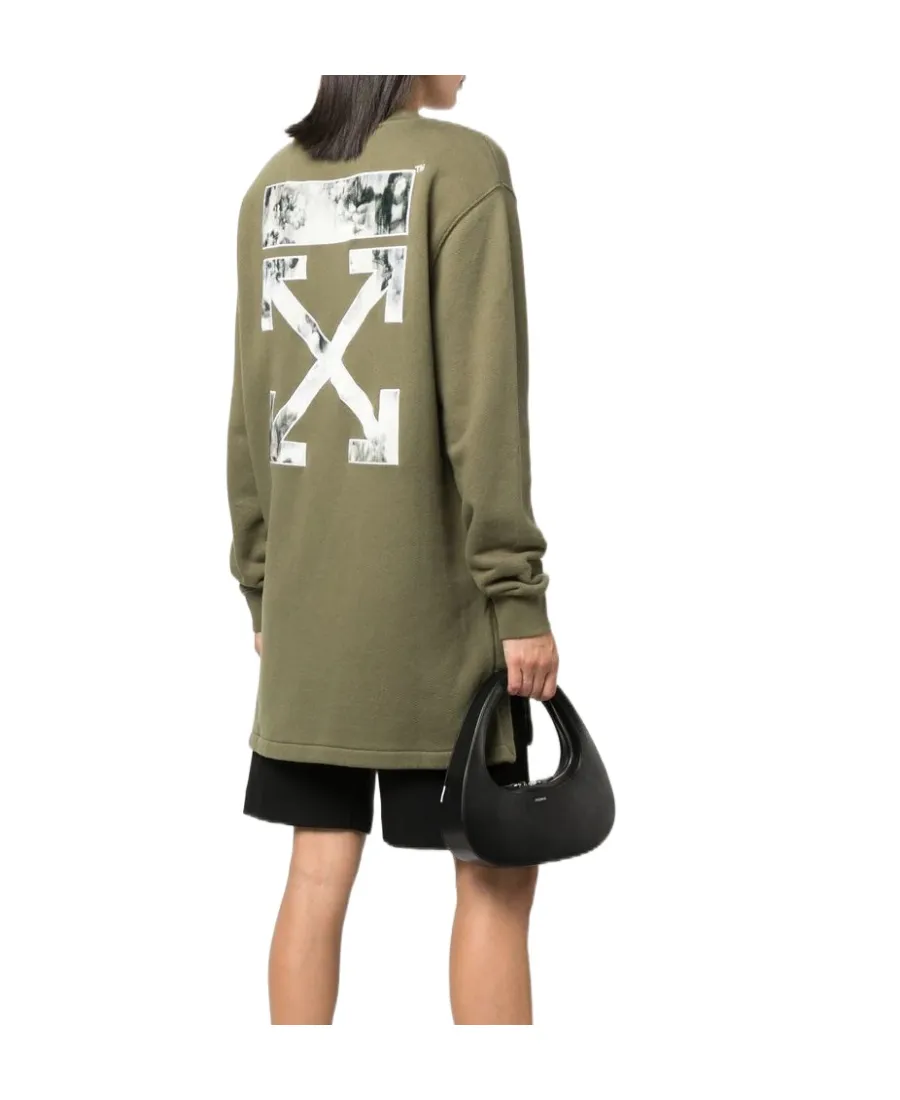 Floral Arrows Crew-Neck Sweatshirt Dress
