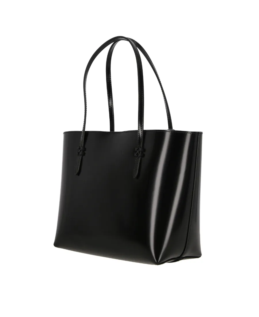 Slogan Printed Top Handle Bag