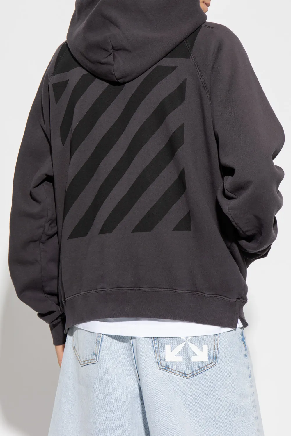 Diag Stripe Cotton Hoodie
