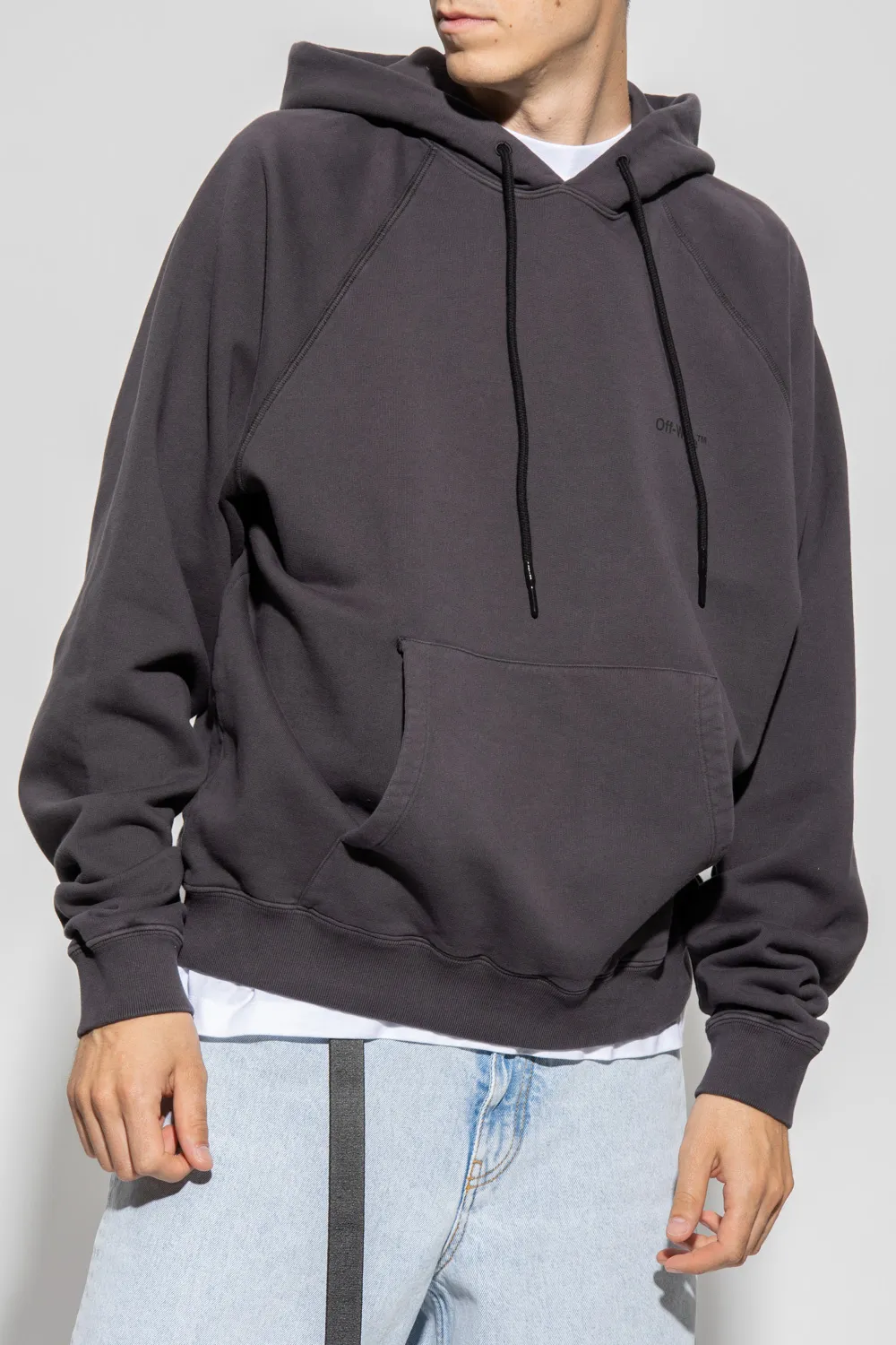 Diag Stripe Cotton Hoodie
