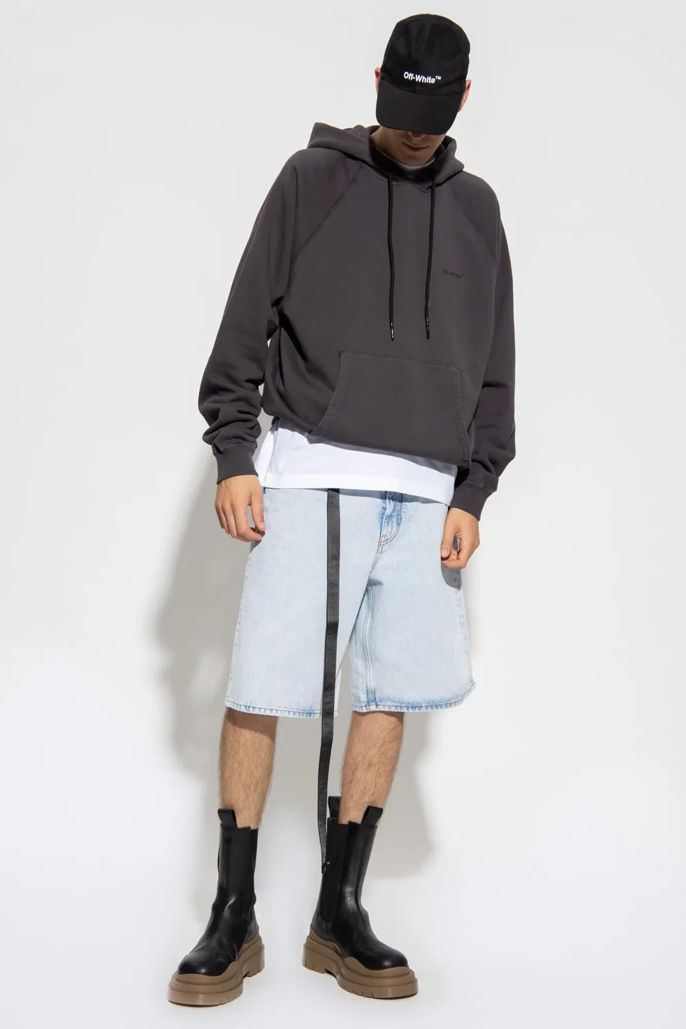 Diag Stripe Cotton Hoodie