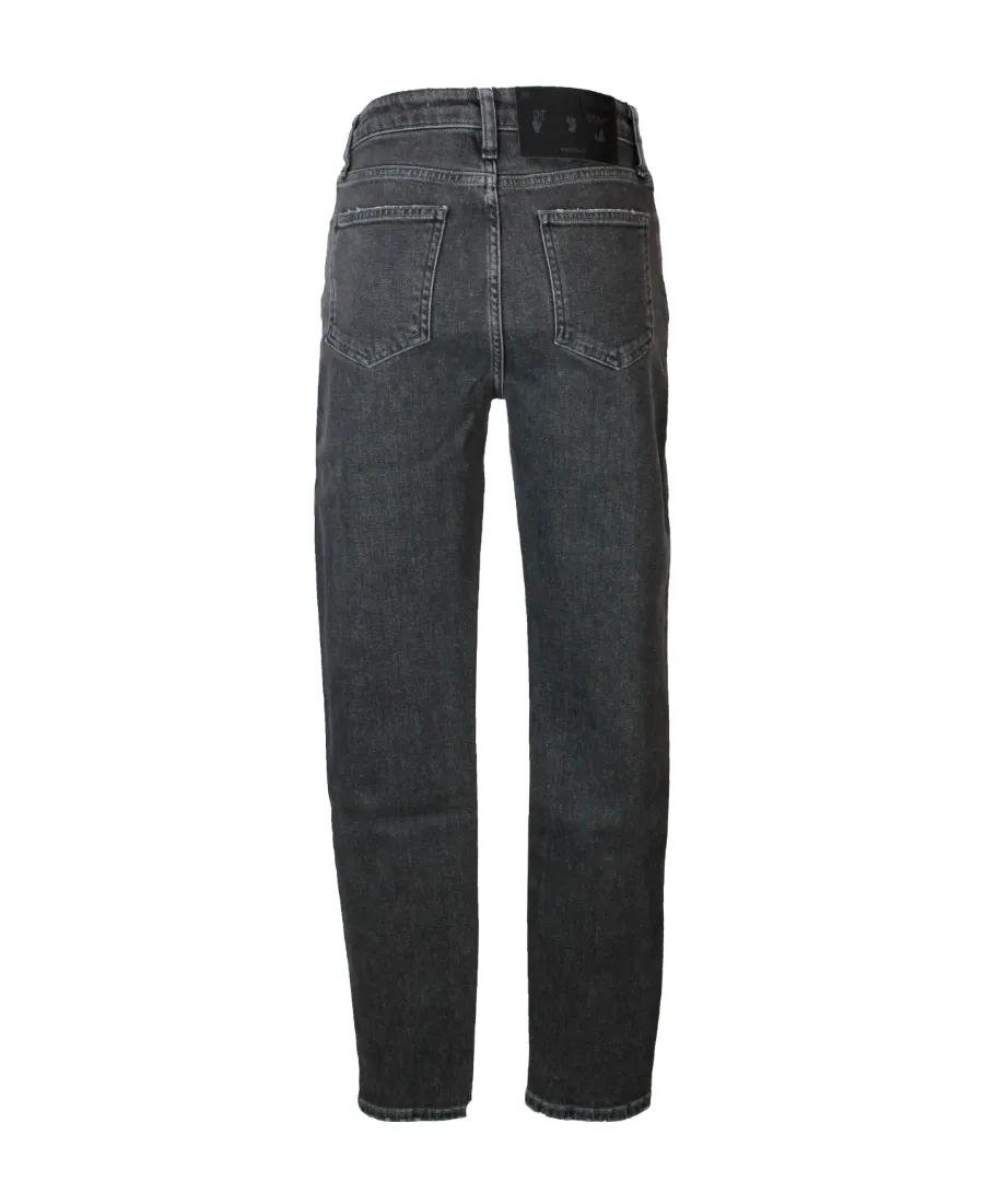 Logo Printed High Waist Skinny Jeans