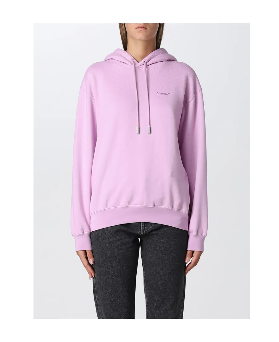 Diagonal Striped Hooded Sweatshirt