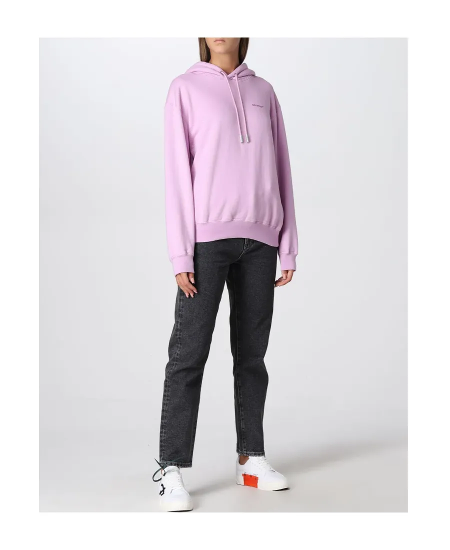 Diagonal Striped Hooded Sweatshirt